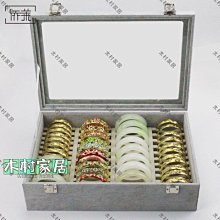 手鐲首飾收納盒玻璃透明玉牌飾品格子手串吊墜佛珠珠寶展示收藏架 歷史價格詳細信息
