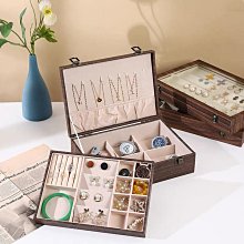 首飾盒防氧化帶鎖抽屜式項鏈耳釘復古多層手鐲飾品耳環收納盒璨璨 歷史價格詳細信息