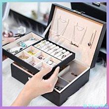 首飾盒多功能耳環項鏈耳釘收納盒簡約家用大容量戒指耳飾手飾品盒-哈囉好物 歷史價格詳細信息