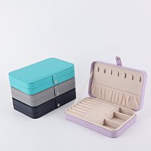 首飾盒多功能耳環項鏈耳釘收納盒簡約家用大容量戒指耳飾手飾品盒-哈囉好物 歷史價格詳細信息
