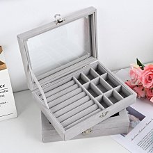 首飾收納盒現貨批發項鏈化妝筆鋼筆收納盒多層皮質飾品展示盒帶蓋 歷史價格詳細信息