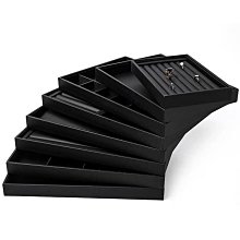 展示盤 托盤 PU珠寶庫存盤大容量帶蓋備貨盤項鏈戒指吊墜手鐲耳釘首飾收納盤 歷史價格詳細信息