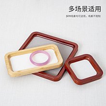 文玩手串珠寶展示盤高檔國潮宮廷風鍛布看貨盤手鐲琥珀首飾託盤子 SN1212 歷史價格詳細信息