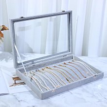 展示盤 托盤 耳釘展示盒帶蓋戒指收納盒大容量飾品展示盤耳環盒首飾看貨盤防塵 歷史價格詳細信息