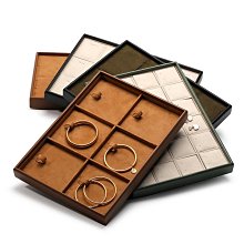 展示盤 托盤 PU珠寶庫存盤大容量帶蓋備貨盤項鏈戒指吊墜手鐲耳釘首飾收納盤 歷史價格詳細信息