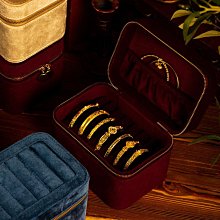 高檔精致首飾收納盒正方形便攜飾品盒PU皮革戒指珠寶首飾盒 歷史價格詳細信息