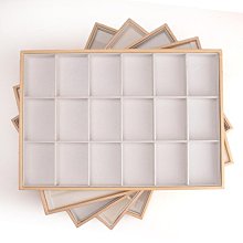 展示盤 托盤 耳釘展示盒帶蓋戒指收納盒大容量飾品展示盤耳環盒首飾看貨盤防塵 歷史價格詳細信息