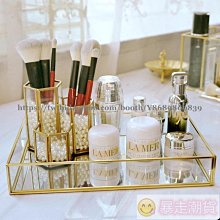 【熱賣精選】化妝品收納 飾品收納盒 桌面化妝品收納 口紅收納盒玻璃放唇釉收納格展示盒透明防塵整理盒子置物架此款小號尺寸規 歷史價格詳細信息