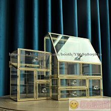 【熱賣精選】化妝品收納 飾品收納盒 桌面化妝品收納 口紅收納盒玻璃放唇釉收納格展示盒透明防塵整理盒子置物架此款小號尺寸規 歷史價格詳細信息