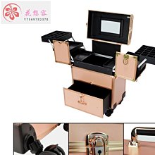 【熱賣精選】化妝箱專業跟妝師拉桿大容量多層紋繡工具箱美甲箱子收納美甲師 歷史價格詳細信息