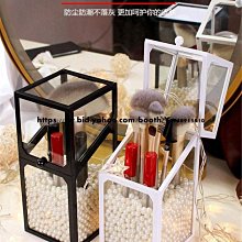 玻璃化妝刷收納盒防塵帶蓋ins北歐風透明眉筆眼線筆筒珍~特價 歷史價格詳細信息