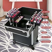 專業化妝師拉桿箱跟妝美甲紋繡工具箱多功能鋁合金手提收納箱 歷史價格詳細信息
