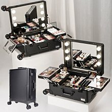 專業化妝師拉桿箱跟妝美甲紋繡工具箱多功能鋁合金手提收納箱 歷史價格詳細信息