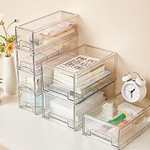 桌面收納盒抽屜櫃塑料多層文件箱辦公桌上文具學生雜物儲物箱簡約 歷史價格詳細信息