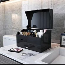 現貨 快速發貨亞克力桌面收納盒透明書桌書架整理盒宿舍梳妝臺化妝品架子置物張 歷史價格詳細信息