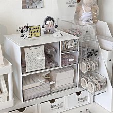 現貨 快速發貨亞克力桌面收納盒透明書桌書架整理盒宿舍梳妝臺化妝品架子置物張 歷史價格詳細信息