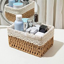 桌面收納盒化妝品鑰匙多功能雜物收納箱藤編小收納筐編織框垃圾收納盒 小收納盒內衣衣服內褲收納盒 歷史價格詳細信息