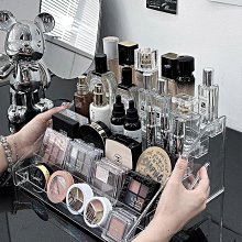 現貨 快速發貨亞克力桌面收納盒透明書桌書架整理盒宿舍梳妝臺化妝品架子置物張 歷史價格詳細信息