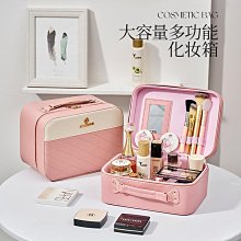 化妝箱網紅大容量ins風化妝品收納盒女便攜多功能手提工具箱 歷史價格詳細信息