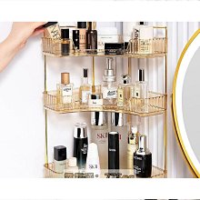香水置物架桌面化妝品收納架透明輕奢護膚品整理高級感梳妝檯架展 歷史價格詳細信息