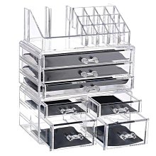 抽屜式化妝品收納盒│桌面梳粧檯化妝盒│保養品收納歸類盒 歷史價格詳細信息