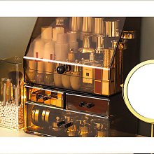 網紅化妝品收納盒桌面收納整理盒化妝臺多功能臥室桌面梳妝臺防塵 歷史價格詳細信息