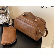 【締造】化妝包手提子母包女大容量時尚便攜復古化妝品收納包簡約洗漱包 歷史價格詳細信息