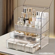 新款化妝品收納盒梳妝臺帶燈鏡子一體旋轉高級感桌面護膚品置物架 歷史價格詳細信息
