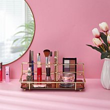 新款化妝品收納盒梳妝臺帶燈鏡子一體旋轉高級感桌面護膚品置物架 歷史價格詳細信息
