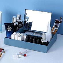 新款化妝品收納盒梳妝臺帶燈鏡子一體旋轉高級感桌面護膚品置物架 歷史價格詳細信息