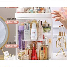 【締造】化妝箱 化妝盒 網紅化妝品收納盒帶鏡子防塵口紅護膚品桌面梳妝臺一體首飾收納架 歷史價格詳細信息