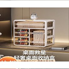 桌面收納盒抽屜式辦公室書桌上收納櫃小號文具透明箱子雜物儲物盒 歷史價格詳細信息