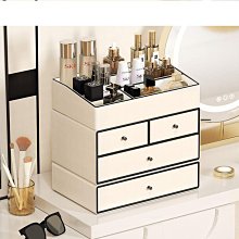 化妝收納置物架 桌面高檔透明防塵收納柜 梳妝臺護膚品香水大容量 歷史價格詳細信息