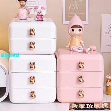 [數家珍家居]桌面抽屜式品收納盒首飾梳妝臺置物架透明整理塑料收納架臥室 歷史價格詳細信息