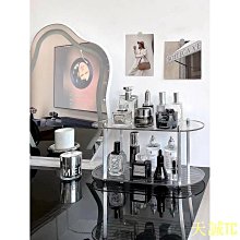 香水置物架桌面化妝品收納架透明輕奢護膚品整理高級感梳妝檯架展 歷史價格詳細信息