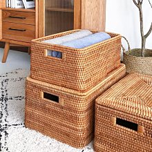 藤編桌面收納筐柳編布藝收納藍竹籃子大號藤籃編織臟衣筐整理小筐*爆款 歷史價格詳細信息