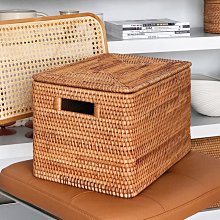 藤編桌面收納筐柳編布藝收納藍竹籃子大號藤籃編織臟衣筐整理小筐*爆款 歷史價格詳細信息