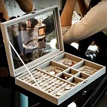高檔首飾收納盒項鍊耳環耳針耳飾精緻飾品黃金珠寶化妝檯桌面抽屜 歷史價格詳細信息