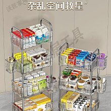 亞克力置物架可移動落地展示櫃小戶型收納櫃中古透明柜子多層收納 歷史價格詳細信息