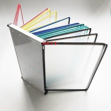 展示架臺式翻頁展示文件夾10頁金屬鐵架A4桌面活頁翻閱資料冊廣告夾橫向10孔活頁文件架菜單展覽宣傳廣告桌面告示夾 歷史價格詳細信息