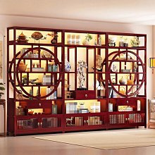 茶葉櫃置物架實木茶具架客廳茶室多層茶杯茶葉收納層架子展 歷史價格詳細信息