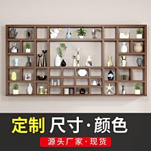 茶架掛壁式博古架木質擺放紫砂壺博古架燒桐木茶葉櫃置物架48格 歷史價格詳細信息