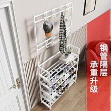 家用鞋架子多功能掛包鞋帽架多層大容量臥室客廳家用衣帽置物鞋架~特價家用雜貨 歷史價格詳細信息