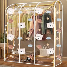 防塵罩衣服罩子臥室衣帽間掛式家用掛衣袋衣架帶防塵袋落地透明【規格不同，價格不同】~特價 歷史價格詳細信息