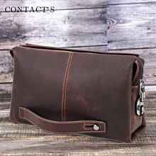 歐美牛皮真皮斜背包手拿包 棕咖黑色 MiYA Chuck B0002 歷史價格詳細信息