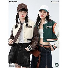 外套 美式潮流字母刺繡撞色休閒 棒球外套 夾克【TJG233O076】現貨＋預購 Doppler 歷史價格詳細信息