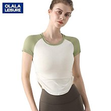 撞色瑜伽服女夏季新款高級感時尚專業跑步速乾短袖健身房運動套裝 歷史價格詳細信息