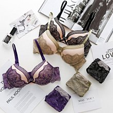 〖套裝〗 特價限時  歐式鏤空側翼設計性感蕾絲花邊軟鋼圈女士內衣文胸套裝 歷史價格詳細信息