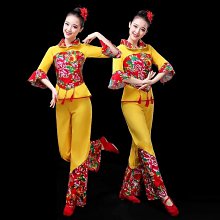 秧歌舞服裝腰鼓舞演出服新款中老年廣場舞東北大秧歌隊舞蹈裙 歷史價格詳細信息