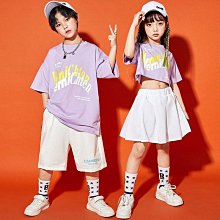 六一啦啦隊表演服女童表演服裝爵士舞女孩走秀街舞潮裝韓版夏 歷史價格詳細信息